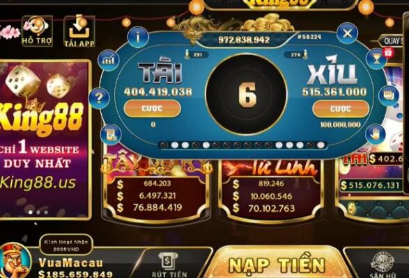King88 – Sân chơi xanh chín cho mọi người. 2 Đa dạng game chơi đổi thưởng, cá cược trực tuyến