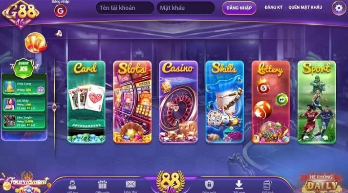 G88CLUB - Cổng game bài đổi thưởng hàng đầu châu Á 2 Một số tựa game tại cổng G88club