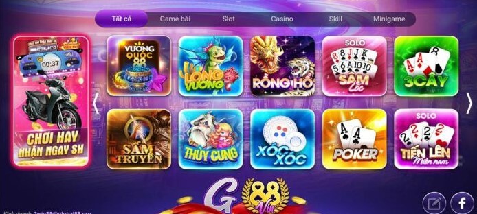 Một số tựa game tại cổng GAMVIP