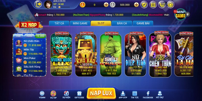 LUX39 - Sức hấp dẫn khó thể chối từ 2 Kho game siêu khủng tha hồ lựa chọn tại Lux39