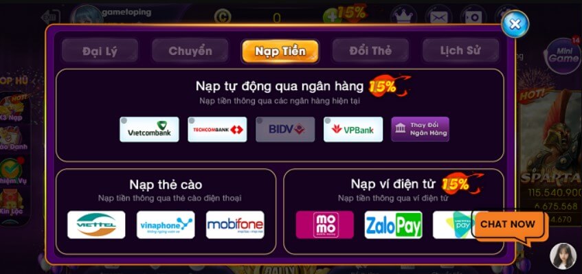 Choang Club - Khám phá cổng game bài đẳng cấp 2022 - Update 07/2023 5 Bước 3: Tiến hành nạp tiền vào tài khoản