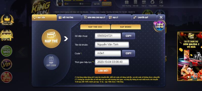 King Fun – Vua nhà cái - Địa điểm cá cược đẳng cấp bậc nhất hiện nay - Update 07/2023 4 Bước 6: Rút tiền thưởng về tài khoản cá nhân