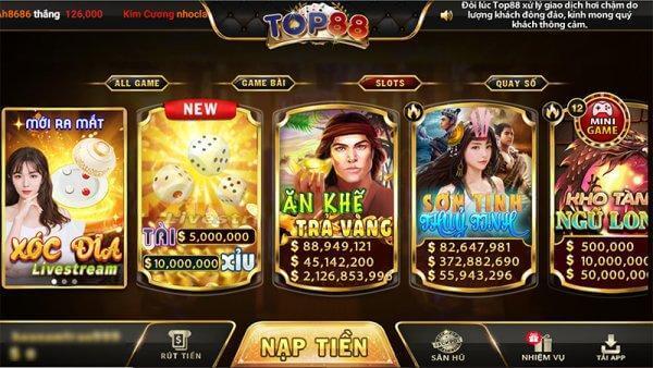 Top88 – Cổng game uy tín Top đầu thị trường Việt Nam - Update 07/2023 4 Đâu là những sản phẩm cá cược chính và ăn khách nhất Top88?