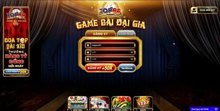 Top88 – Cổng game uy tín Top đầu thị trường Việt Nam - Update 07/2023 3 Hướng dẫn đăng kí tài khoản Top88 nhanh chóng