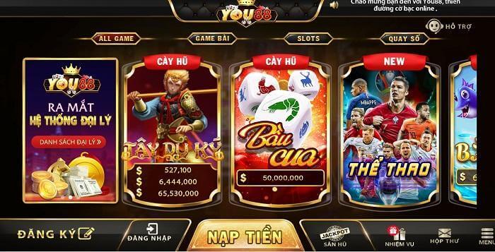 You88 – Người bạn uy tín của mọi game thủ đam mê đổi thưởng 3 Tìm hiểu những sản phẩm cược ăn khách nhất You88